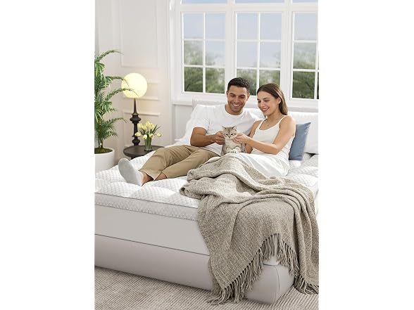 BEDELITE 3" Pillow Top Topper, White