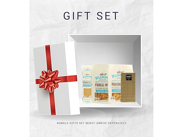4 Item Set-Rummo Spaghetti, Fusilli, Rigatoni, & Towel