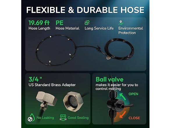 20" Outdoor Ceiling Fan with Misting