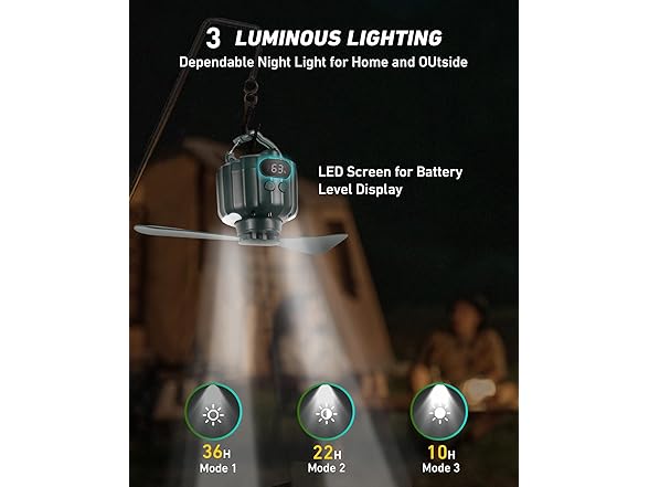 DUKUSEEK Portable Ceiling Fan