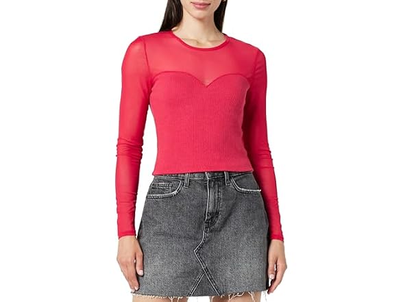 The Drop Martina Sweetheart Mesh Top