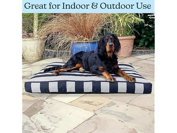 Dog Bed - Indoor/Outdoor with Removable Washable Cover