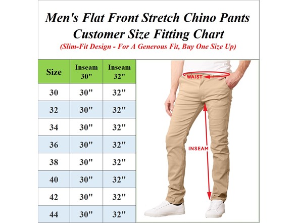 3Pk Mens Flat Front Stretch Chino Pants