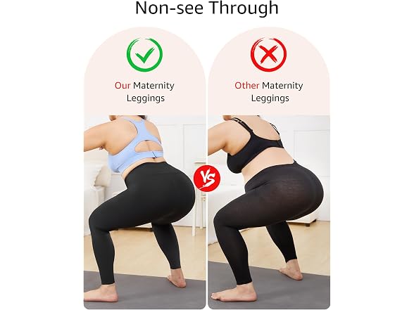 Hofish Women (L) Maternity Leggings Over Leggings