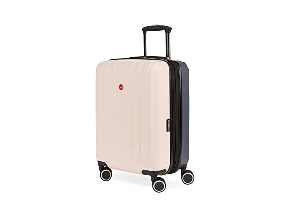SwissGear Duet Hardside Expandable Luggage with Spinner Wheels, Pink/Dark Grey, Carry-On 19-Inch (Open Box)