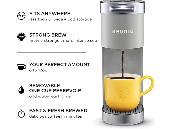keurig KEURIG K MINI GRAY Keurig K-Mini Gray Grey