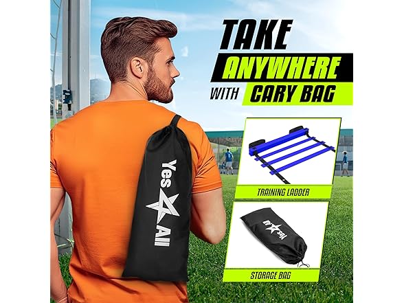 Yes4All Speed Agility Ladder 8 Rungs Blue