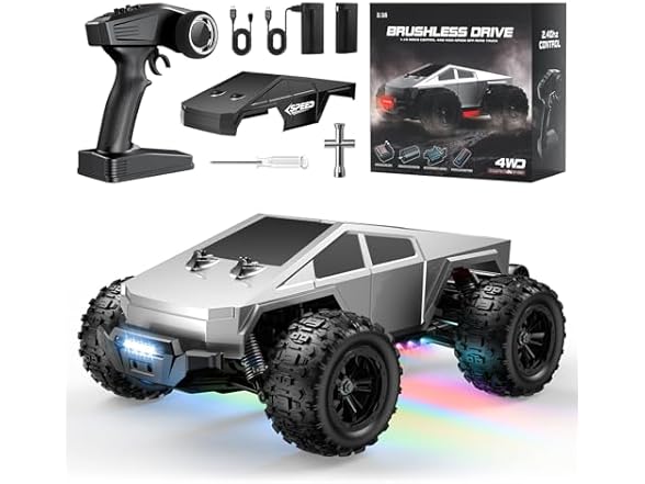 RC Truck 1/16 Brushless Motor, 35 mph Max Speed