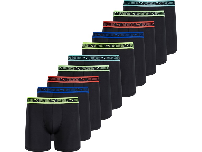 PUMA Men's 10 Pack Performance Boxer Briefs