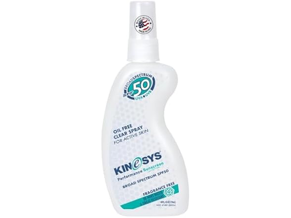 KINeSYS Fragrance Free SPF 50 Spray Sunscreen 4oz
