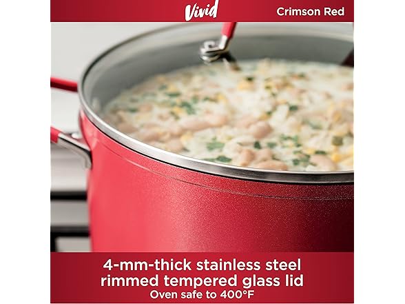 Ninja Foodi NeverStick Vivid 8pc Set Crimson Red