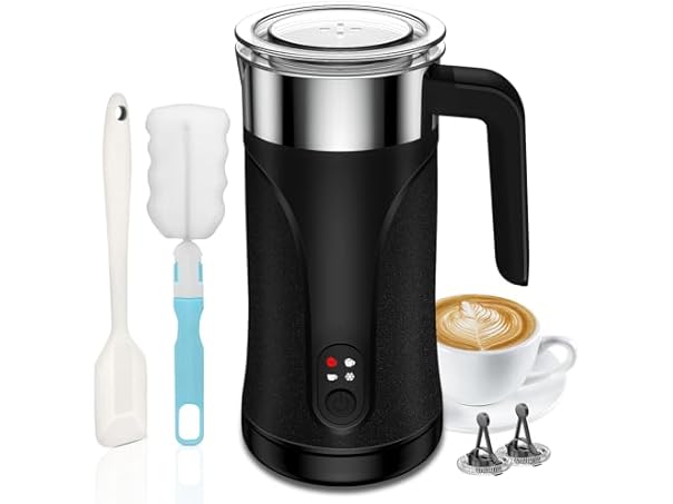 $18.99, Was $39.99, 52% Off! 4-in-1 Milk Frother and Steamer (Black) dealfomo