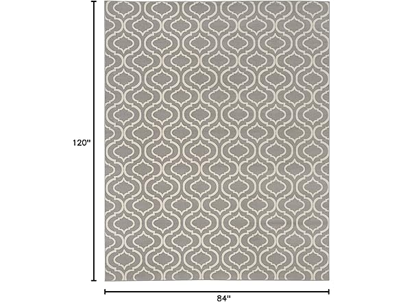 Nourison Jubilant Trellis Grey 7' x 10' Area Rug