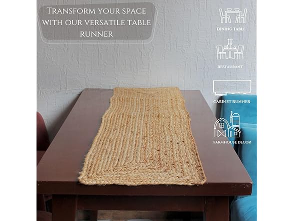 48 In Natural Jute Braided Table Runner