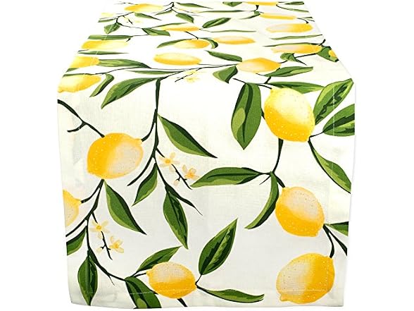 DII Lemon Bliss Tabletop Collection, Table Runner, 14x108