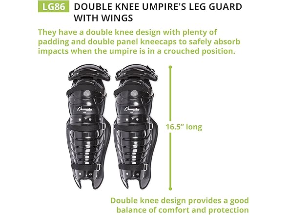 Champion Adult Umpire Leg Guards 16.5"