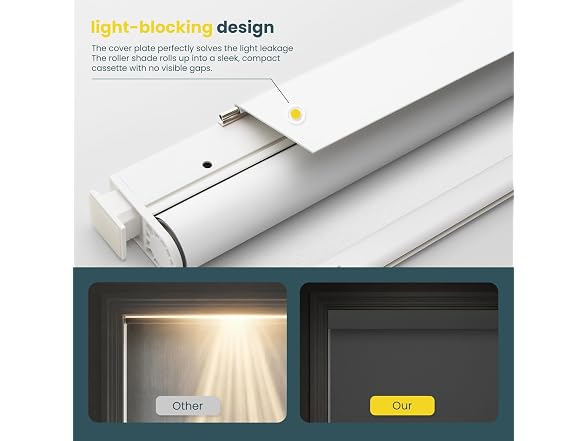 Smart Electric Windows Blinds White, 34" x 72"