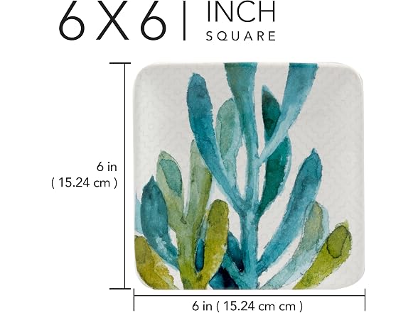Cactus Verde 6" Canape & Luncheon Plates – Set of 4 