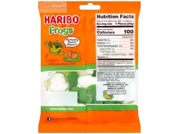 Haribo Gummi Frogs Pack of 4