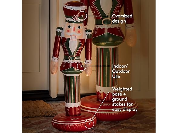 FUNBOY FUNBOY Peppermint Inflatable Nutcracker