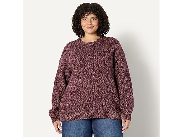 Amazon Essentials Women Oversized-Fit Multi-Color Crewneck