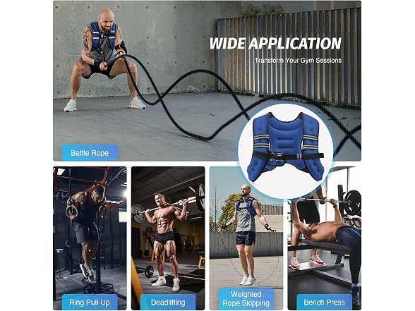ZELUS Blue Reflective Weighted Vest 12lb