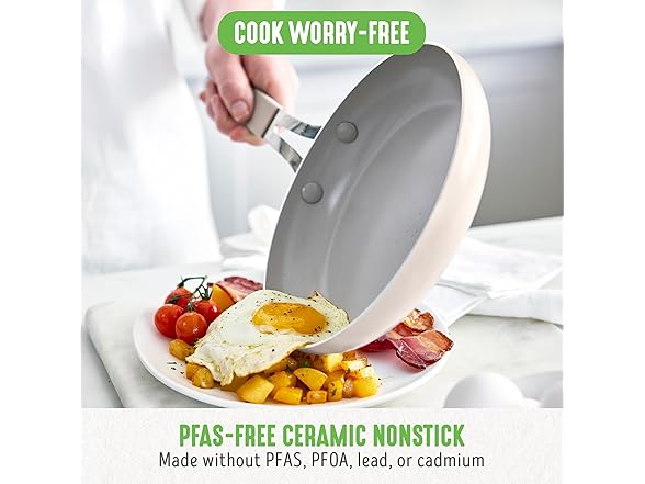 GreenLife 8” & 10” 2 Piece Nonstick Ceramic Frying Pan Set