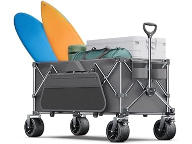 $69.99, Was $159.99, 56% Off! Everyfun Collapsible Wagon Cart w/ Big Wheels dealfomo