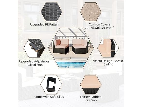 yoyomax Outdoor Loveseat, 2PCS