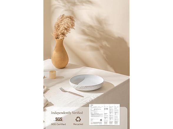 FOBENTA Embossed Ceramic Pasta Bowls