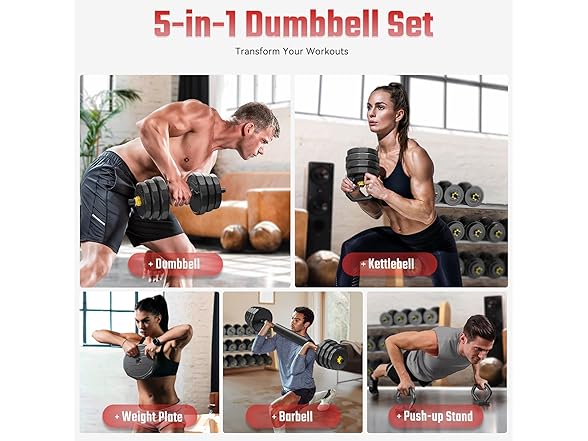 FEIERDUN Adjustable Dumbbells – 48lbs