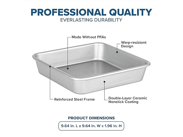 Viking Premium 9-Inch Nonstick Ceramic Square Cake Pan