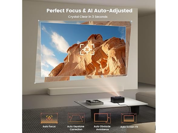 ONOAYO Outdoor-Projector-4K with AI Auto