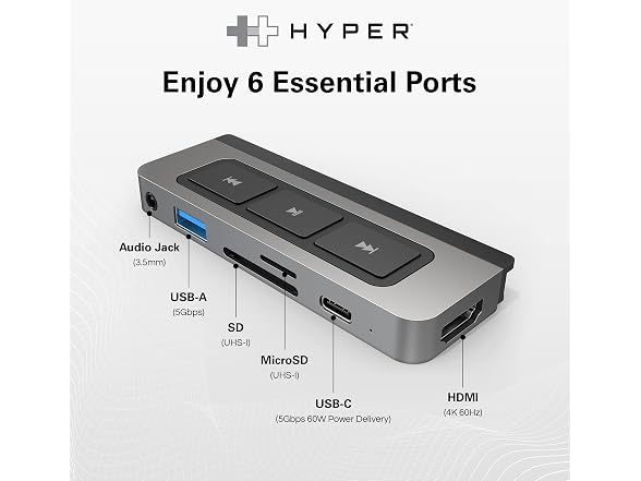 HyperDrive 6-in-1 USB-C Hub for iPad