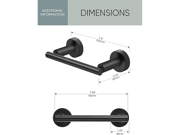 Cobbe Matte Black Toiler Paper Holder