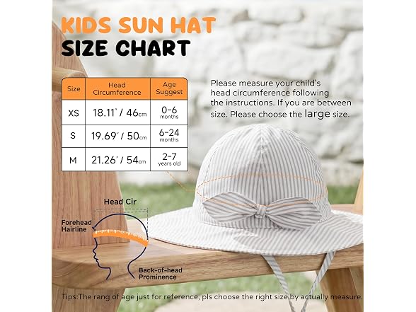 RIVBOS Toddler Sun Hat UPF 50+ Wide Brim
