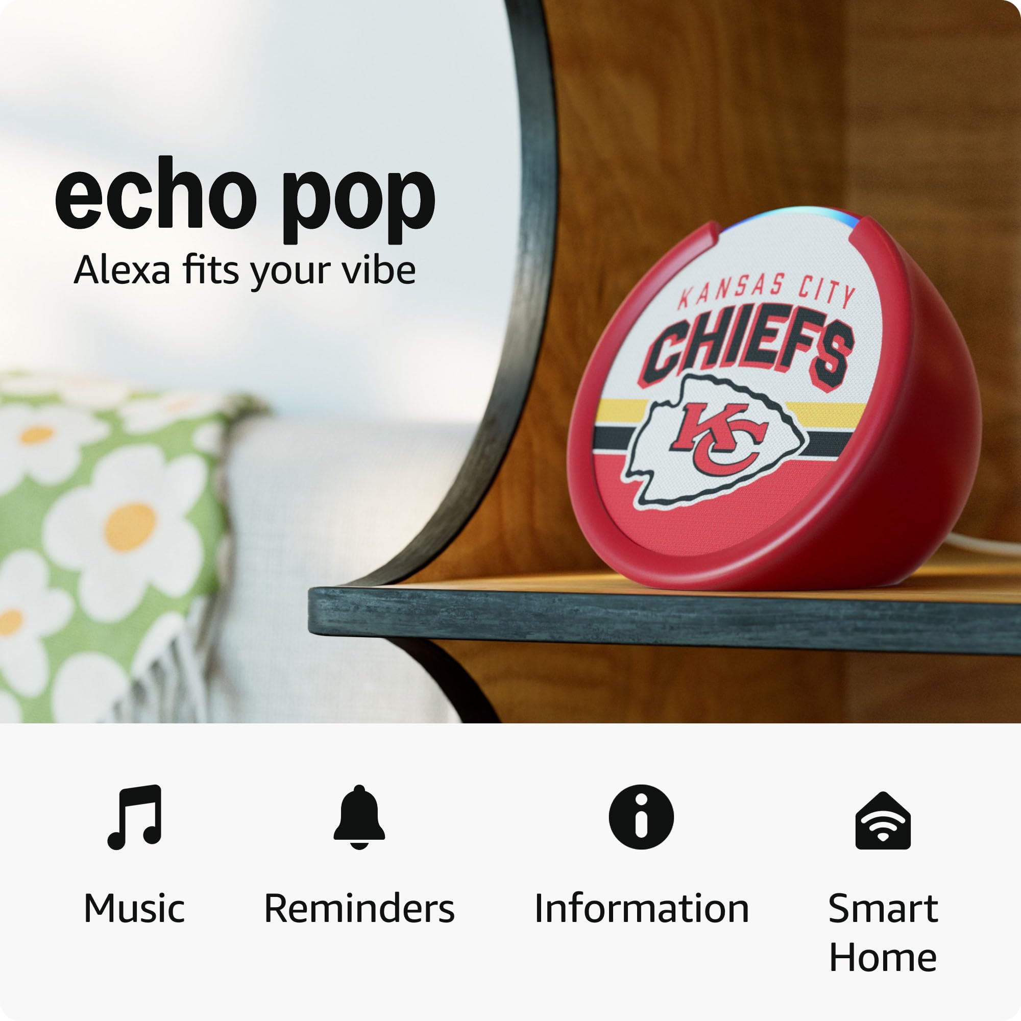 (NEW) Amazon Echo Pop | Kansas City Chiefs - Gallery 7
