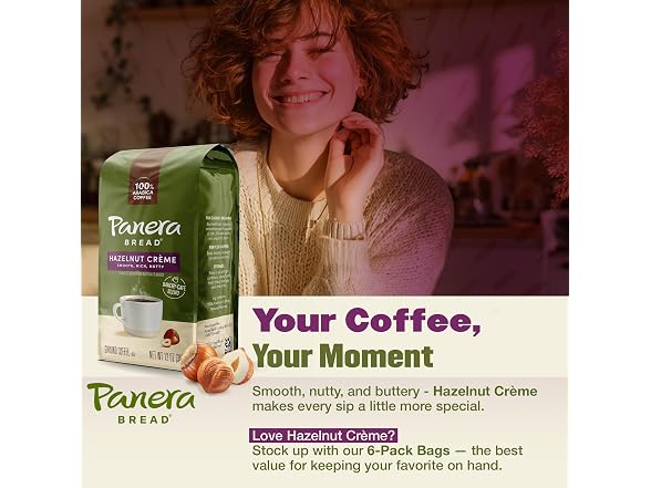 Panera Hazelnut Crème, Ground Coffee