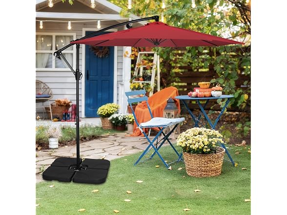 YSSOA 10ft Cantilever Patio Umbrella, Offset Hanging Outdoor