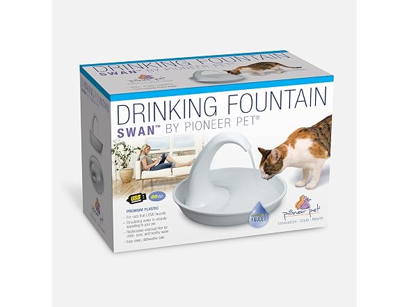 Pioneer Pet Swan Fountain, 80oz