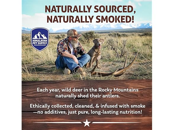 Himalayan Dog Chew Smoked Deer Antlers