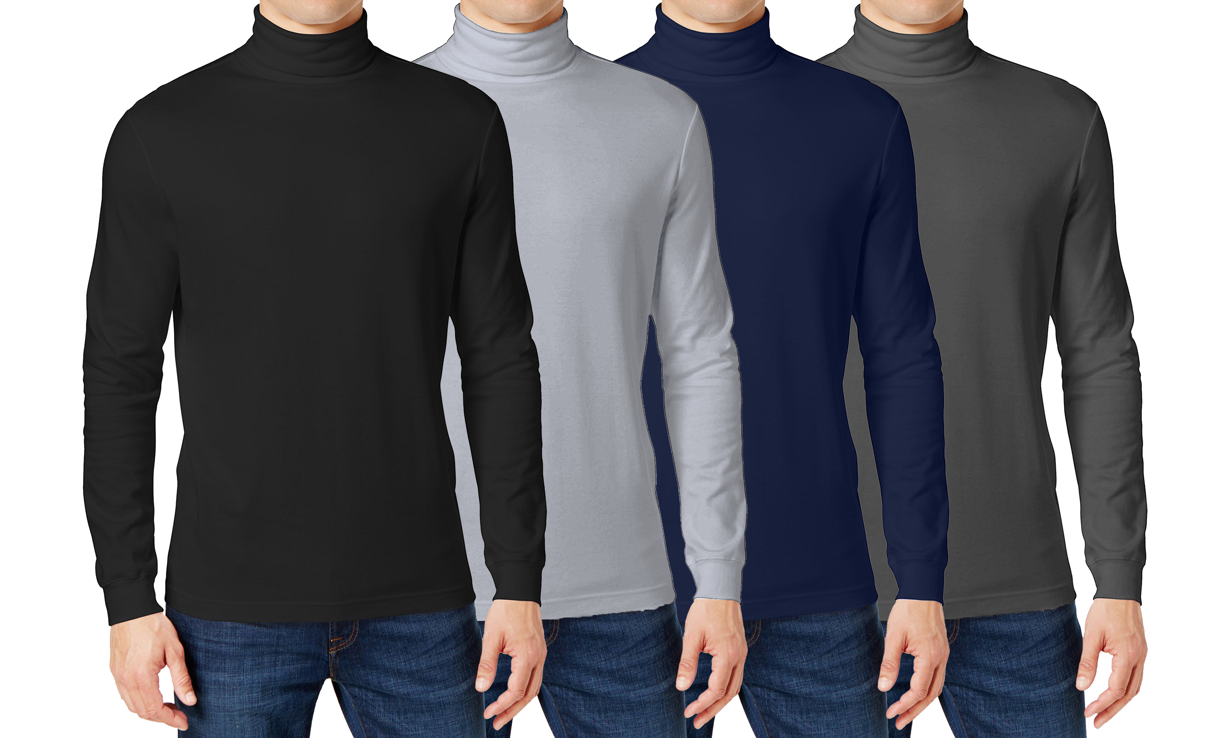 Mens 3PK L/S Turtle Neck Shirts - Gallery 6