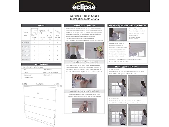 Eclipse Lane Cordless Roman Shades