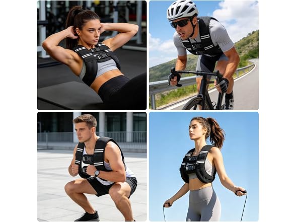 Zikopomi Weighted Vest 8-20lbs Adj Strap