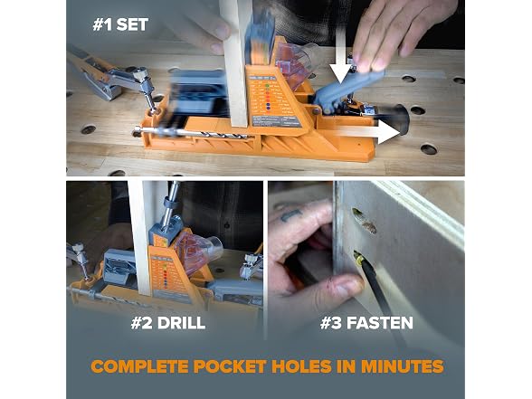 BORA Automatic Pocket Hole Jig w/350 pc Screw Set - Gallery 3