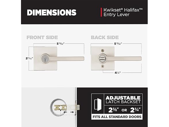 Halifax Entry Door Handle w/ Lock & Key