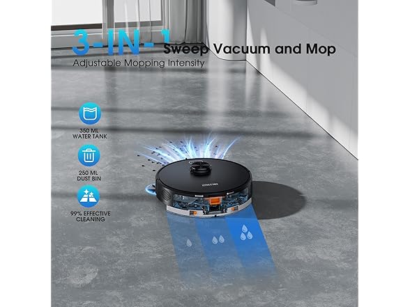 SHELIKI Robot Vacuum and Mop Combo