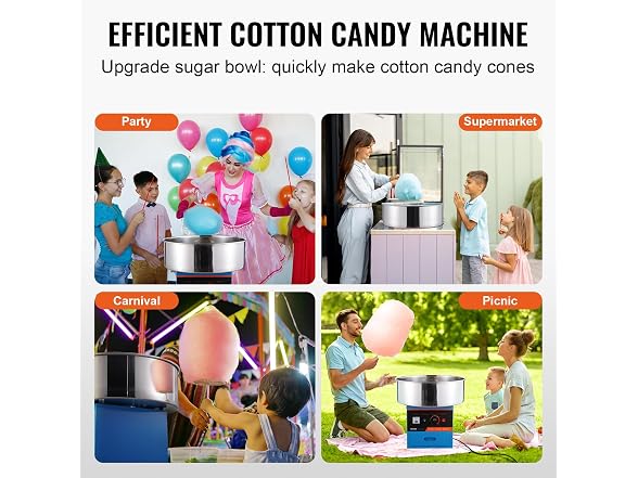 Electric Cotton Candy Machine, 1000W Candy #3
