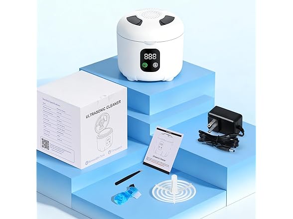 Ultrasonic Retainer Cleaner 25W White