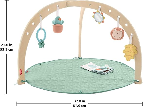 Fisher-Price Wood Baby Playmat Lay & Play